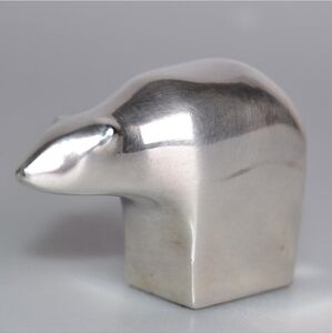Rare Polar Bear Dansk Silver Plated Paperweight